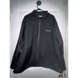 Columbia Sportswear Company Black Full Zip Softshell Jacket 3X Plus Winter Ski